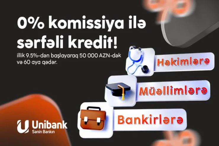 Unibank ın komissiyasız kredit kampaniyasının bitməsinə 4 gün qalıb