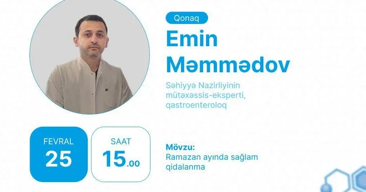 Специалист Минздрава АР в прямом эфире расскажет о здоровом питании в месяц Рамазан АНОНС