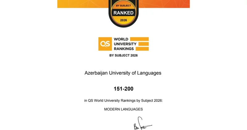 ADU “Müasir dillər” proqramı üzrə dünyanın ən yaxşı 151 200 universiteti sırasındadır