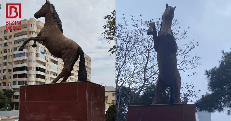 Xırdalanın “kompas”ı Şəhərə bütün yollar bu at heykəlindən başlayır
