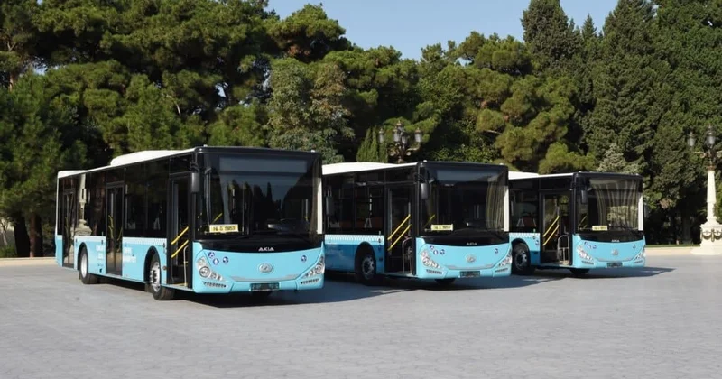 Azərbaycan Ukraynaya 5 elektrik avtobusu hədiyyə etdi FOTOLAR