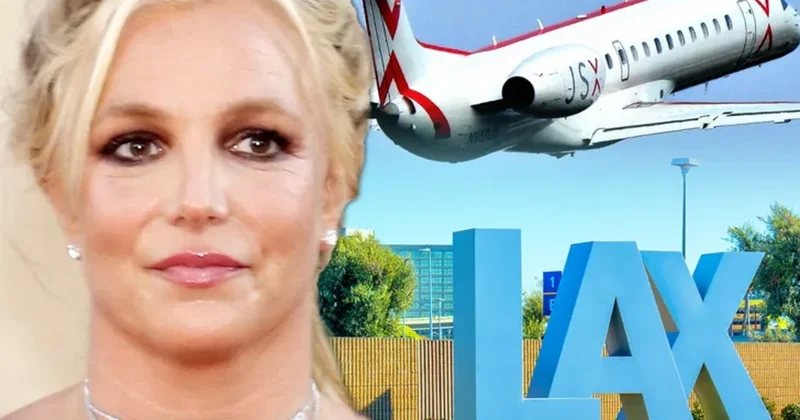 Təyyarədən enən Britni Spirs polis bölməsinə aparıldı