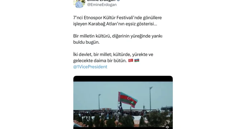 Одна нация, два государства всегда едины, целостны Эмине Эрдоган