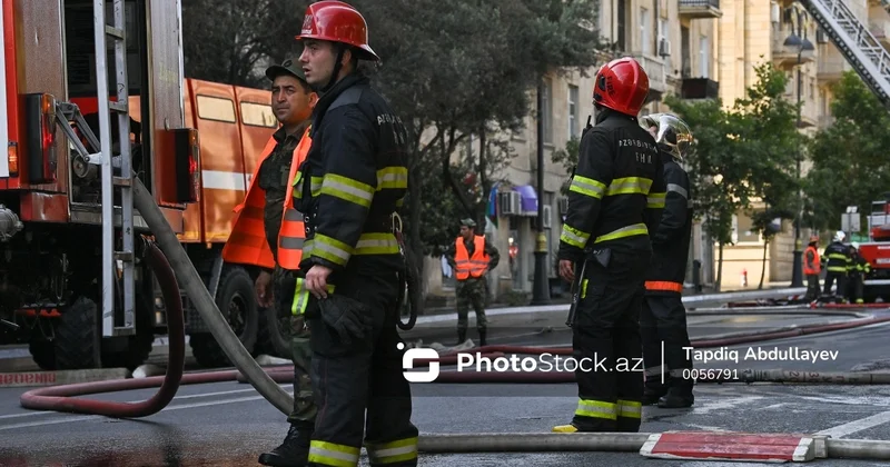 FHN Bakıdakı yanğınla bağlı məlumat yaydı Video