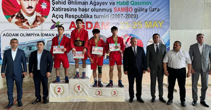 Sambo güləşi üzrə respublika turnirində 100 dən çox idmançı mübarizə aparıb