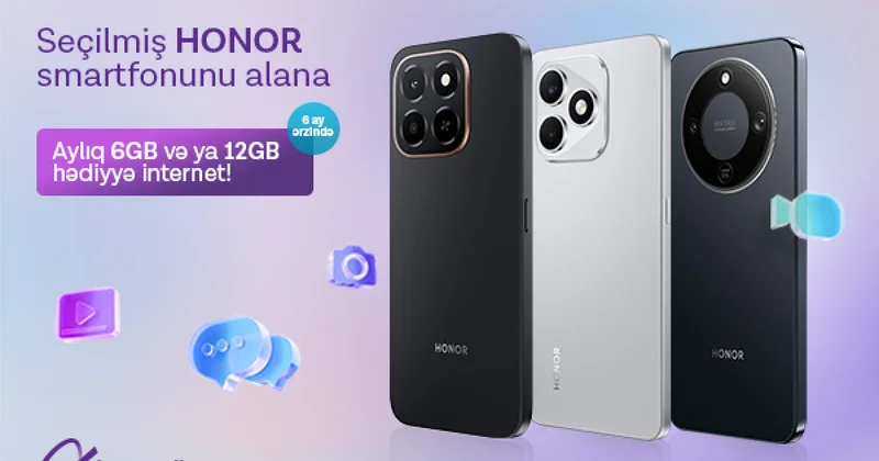 Azercell представляет специальное предложение для покупателей смартфонов HONOR