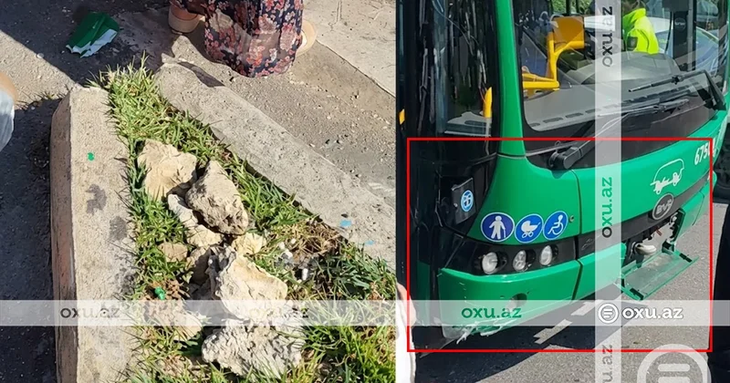 Bakıda avtobus qəzaya düşdü VİDEO KONKRET