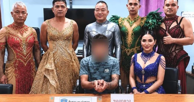 Taylandda polis əməkdaşları cinayətkarı tutmaq üçün qeyri adi üsula əl atdı FOTO