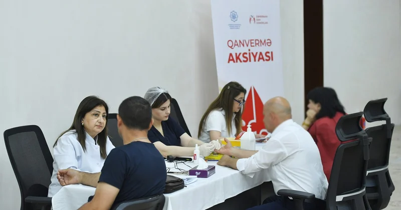 RİNN də könüllü qanvermə aksiyası keçirilib FOTOLAR