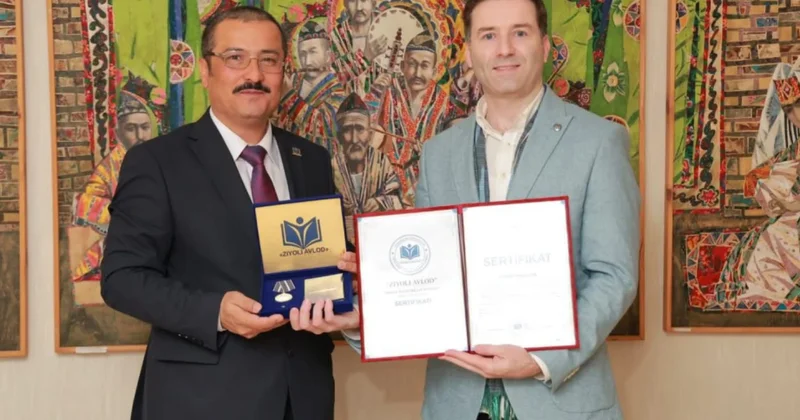 Tanınmış tarzən Sahib Paşazadə Özbəkistanda mükafatlandırılıb