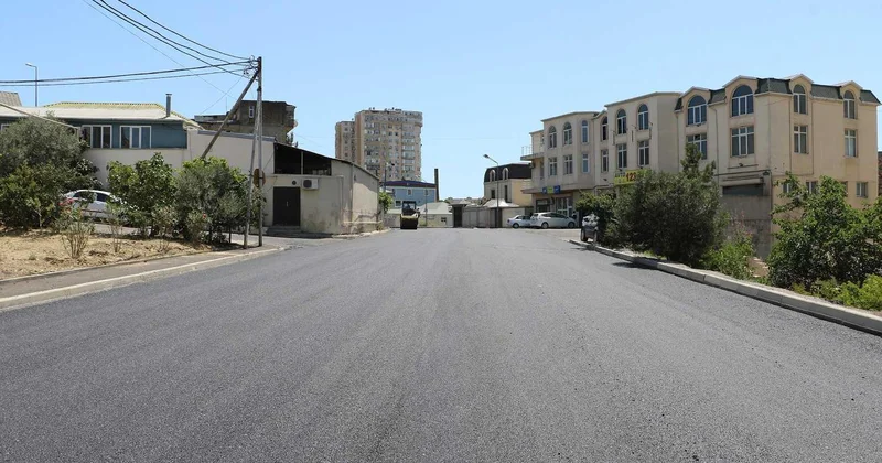 Bakının Elşən Süleymanov küçəsində təmir işləri yekunlaşmaq üzrədir FOTO