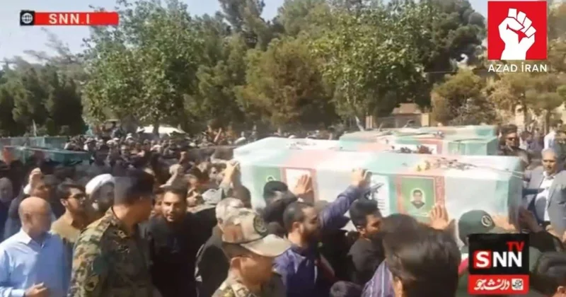 Məhv edilmiş SEPAH zabitləri ilə vida mərasimi keçirilir VİDEO