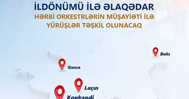 В Азербайджане пройдут шествия военнослужащих в сопровождении военных оркестров