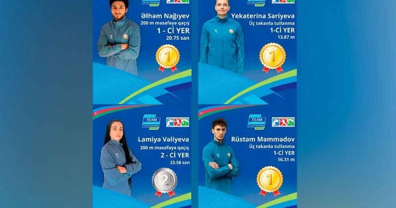 Azərbaycan atletlərindən AÇ nin son günündə 4 medal