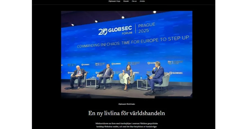 “Diplomatic World Sweden” saytında Orta Dəhlizin formalaşmasında Azərbaycanın əsas rolu haqqında məqalə dərc olunub