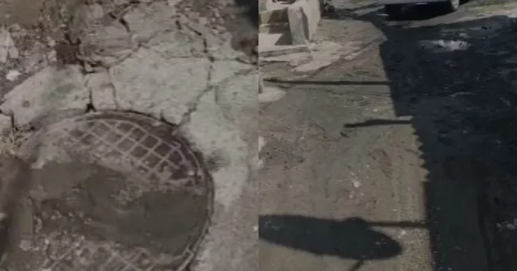 Axşamkı yağışdan sonra Biləcəridə həyətləri çirkab sular basdı VİDEO