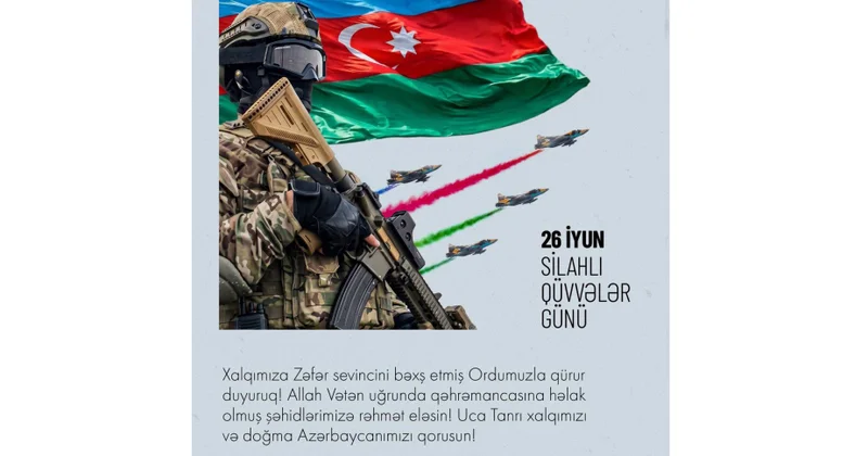 Birinci vitse prezident Mehriban Əliyeva Silahlı Qüvvələr Günü münasibətilə paylaşım edib