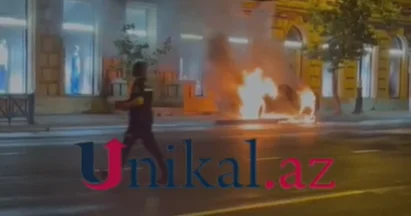 Bakıda “BYD” alışıb yandı VİDEO