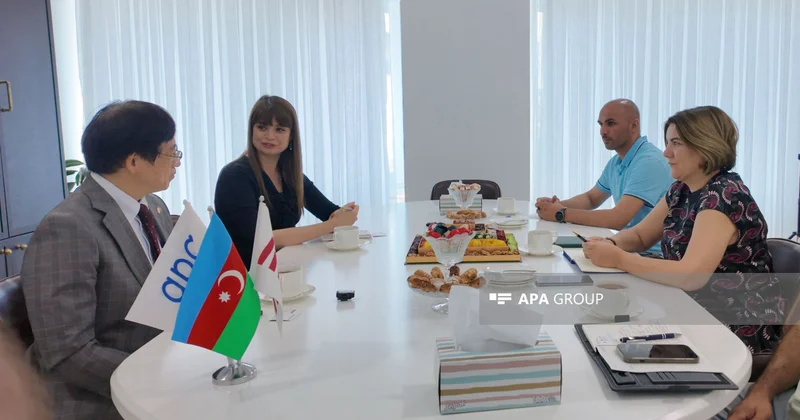 Yaponiyanın Azərbaycandakı səfirinin müavini APA Media Qrupda olub FOTO