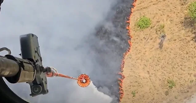Yanğınların helikopterdən çəkilmiş Videosu