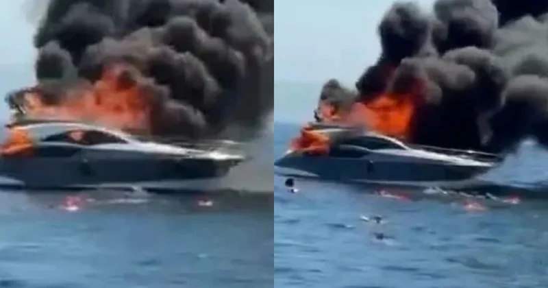 Türkiyədə Mərmərə dənizi sahillərində katerdə yanğın: Göyərtəsində 12 nəfər var