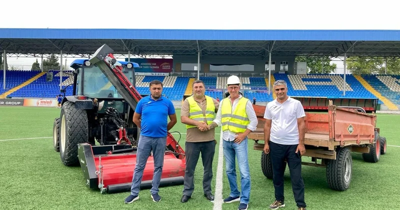 Tovuz stadionunun örtüyü dəyişdirilir