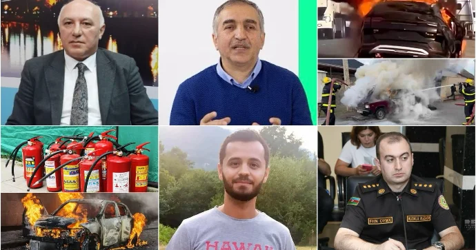 Elektromobilləri söndürmək üçün xüsusi odsöndürən balon lazımdır? VİDEO