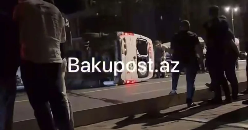 Naxçıvanda dəhşətli qəza: Təcili yardım maşını aşdı VİDEO