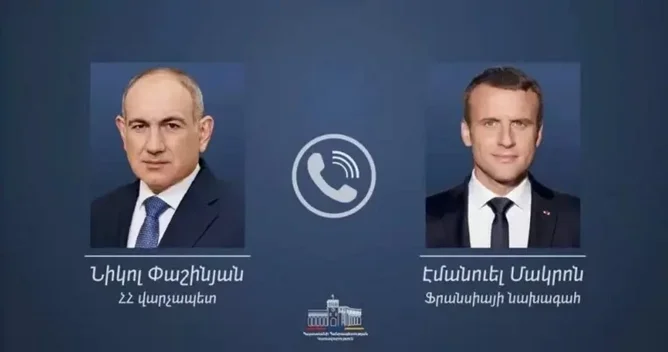 Paşinyanla Makron Cənubi Qafqazda davamlı sülhün bərqərar olmasının vacibliyini vurğulayıblar