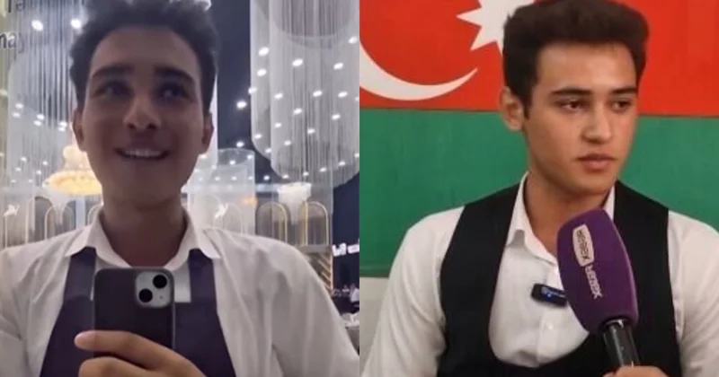 Tələbə olduğunu ofisiant işlədiyi toyda öyrəndi VİDEO