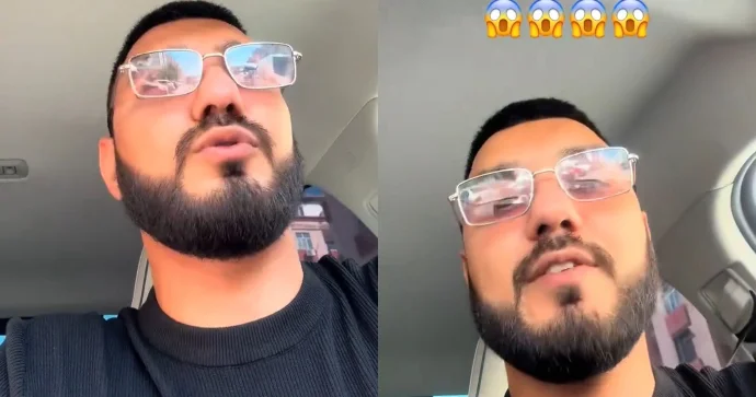 Kondisioner üstündə taksi sürücüsü ilə sərnişin arasında mübahisə düşdü VİDEO