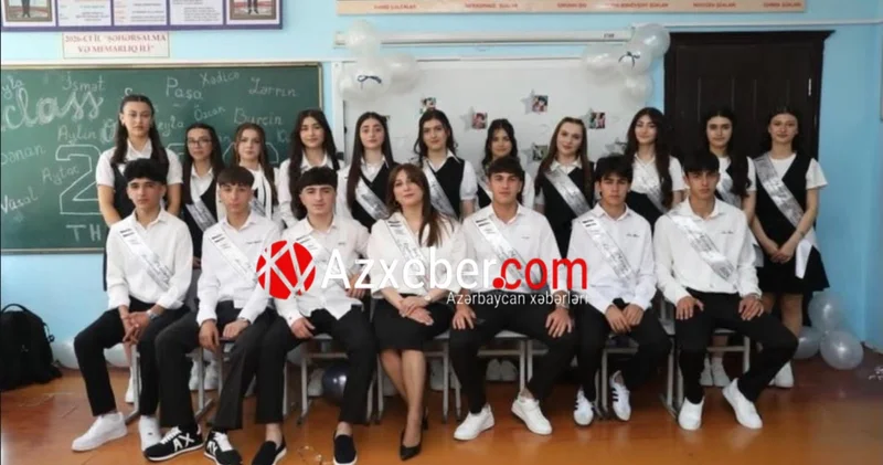 Qax məktəbində iki sinifdən 100 faiz nəticə