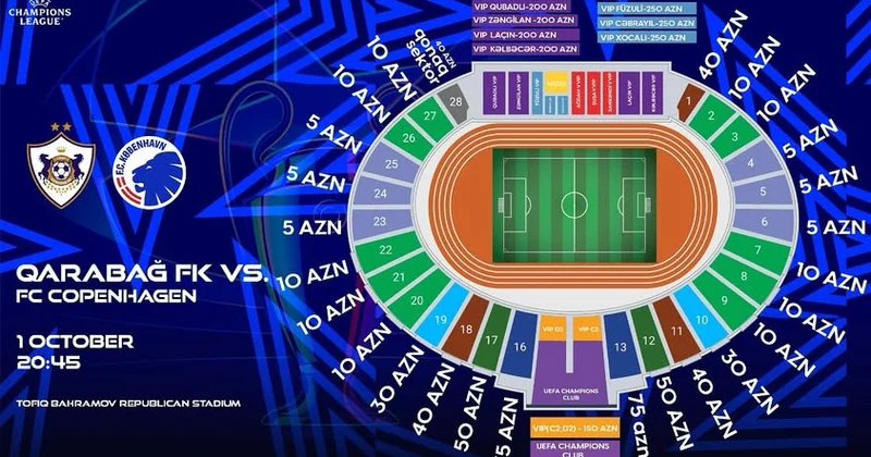 “Qarabağ” “Kopenhagen”: neçə bilet satılıb?