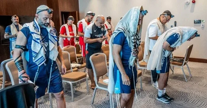 “Hapoel”in Bakıda keçirdiyi dini ayin Foto