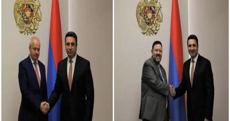 Alen Simonyan eyni gündə ABŞ və Rusiya diplomatları ilə görüşüb