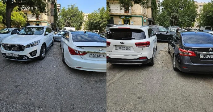 Yasamalda səki zəbt edildi: Piyadalar üçün keçəcək yer qalmadı FOTO