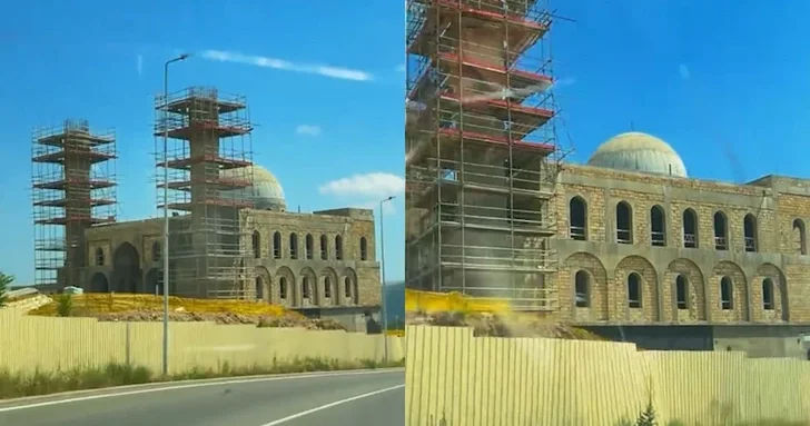 В Лачыне завершается строительство крупного комплекса мечети