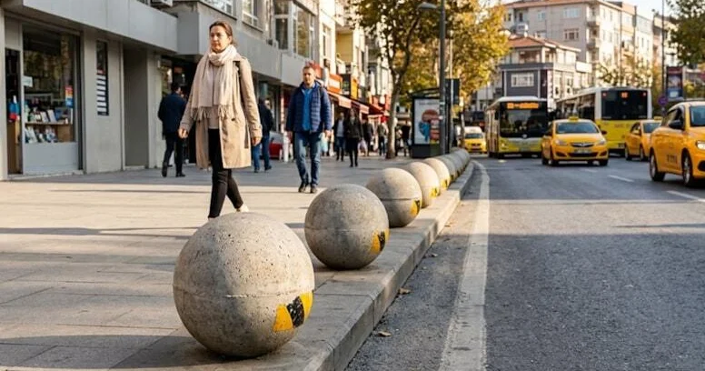 Küçədki beton kürələrin əsl məqsədi üzə çıxdı