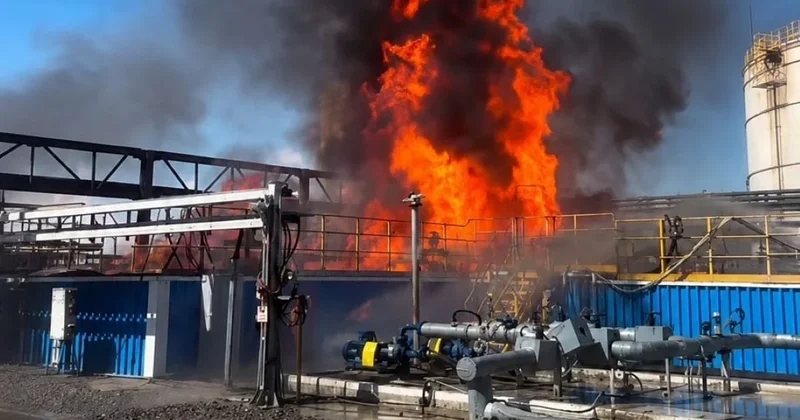 На Атырауском НПЗ в Казахстане произошел пожар
