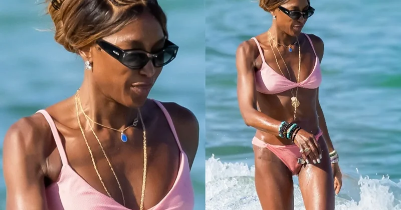 56 yaşlı supermodelin dəniz keyfi