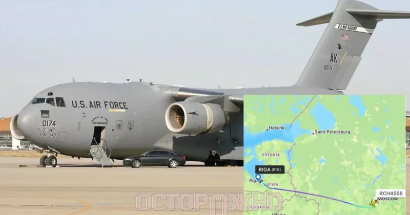 Американский военный самолет сел в Москве
