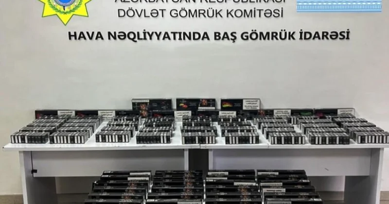 Bağdad Bakı aviareysi ilə ölkəyə qanunsuz gətirilən 866 qutu qəlyan tütünü aşkarlanıb