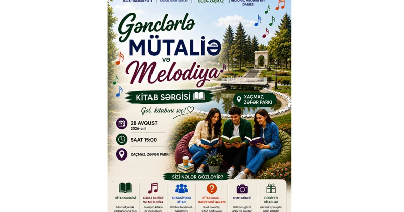 Zəfər parkında “Mütaliə və melodiya”: fəal gənclərə kitablar hədiyyə olunacaq