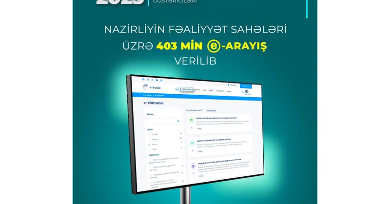 Nazirlik: Səkkiz ayda 403 min elektron arayış verilib