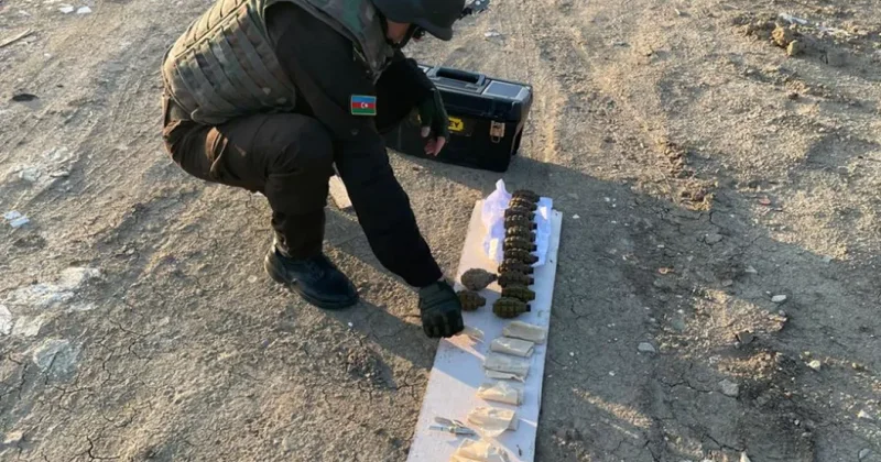 В Масазыре обнаружены гранаты, запалы и патроны Видео