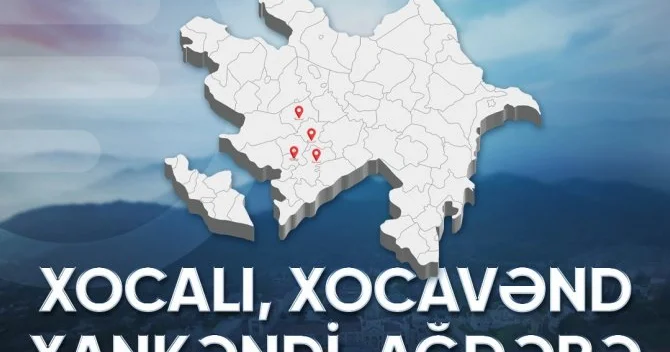 Xankəndi, Xocalı, Xocavənd və Ağdərədı ucalan bayrağımız ŞƏRH