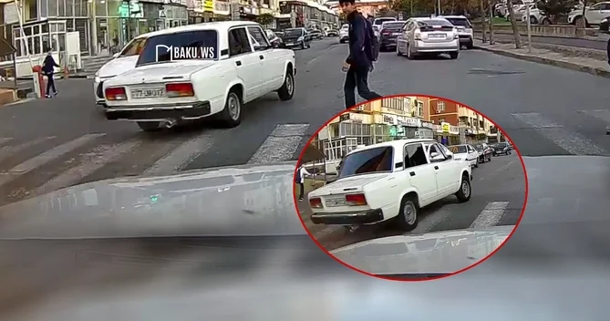 VAZ 2107 dən PİYADA KEÇİDİNDƏ ŞOU