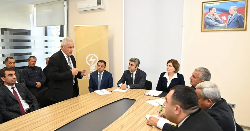 “Azərişıq” ASC nin nümayəndələri Oğuzda fermer və sahibkarlarla görüşdü FOTO