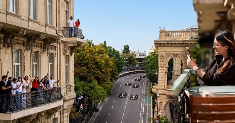 Tarixi binaların eyvanlarından Formula 1 ə baxış VİDEO