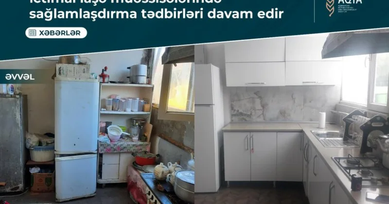 İctimai iaşə müəssisələrində sağlamlaşdırma tədbirləri davam edir